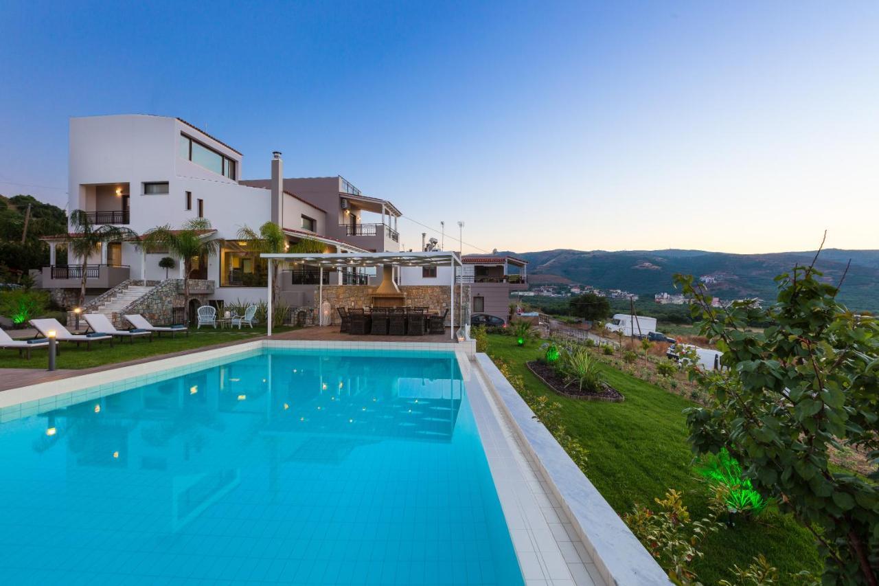 Villa Anemeli - Luxury Pool Villa With Gorgeous Seaview Kíssamos Buitenkant foto