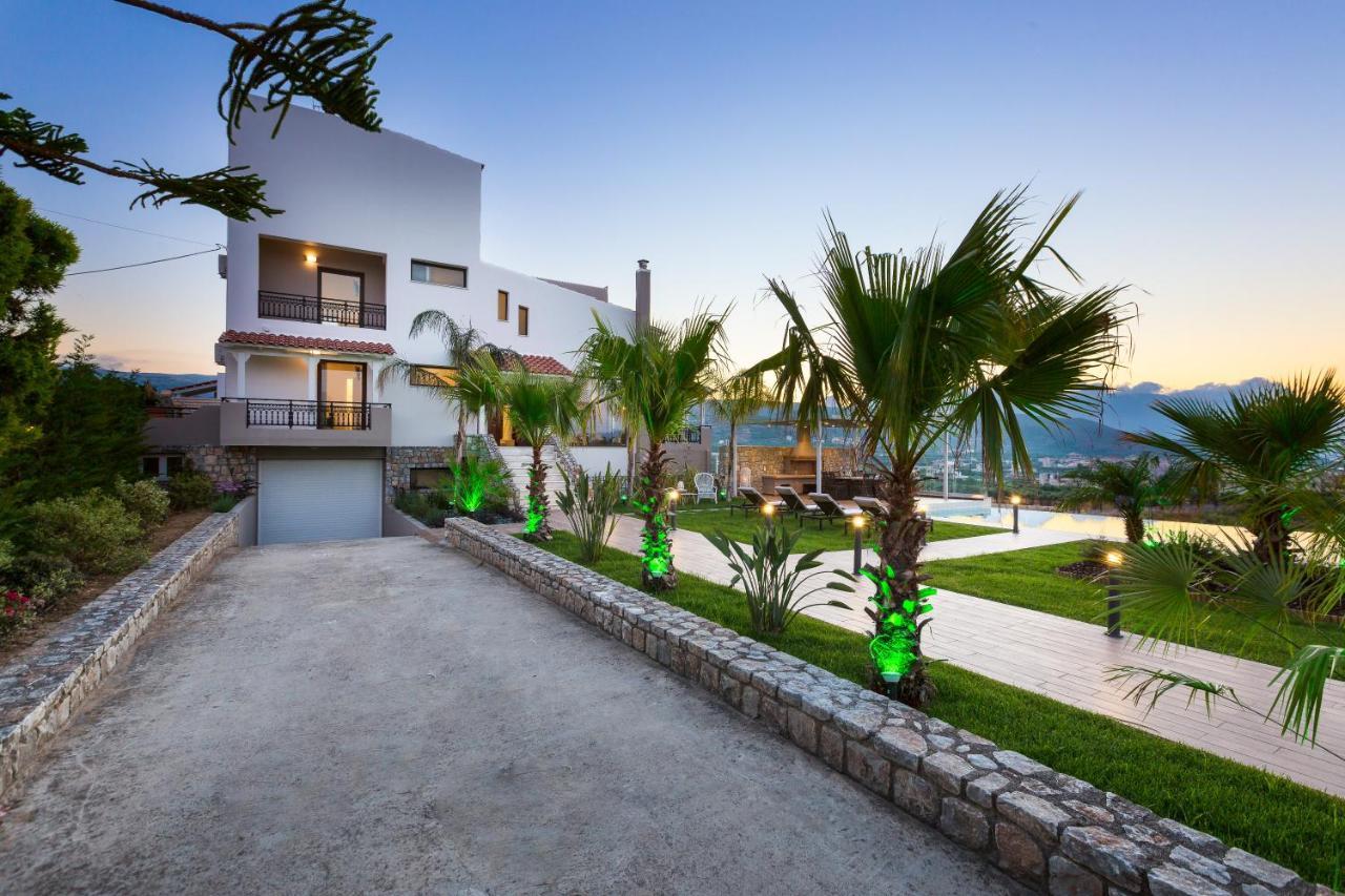 Villa Anemeli - Luxury Pool Villa With Gorgeous Seaview Kíssamos Buitenkant foto
