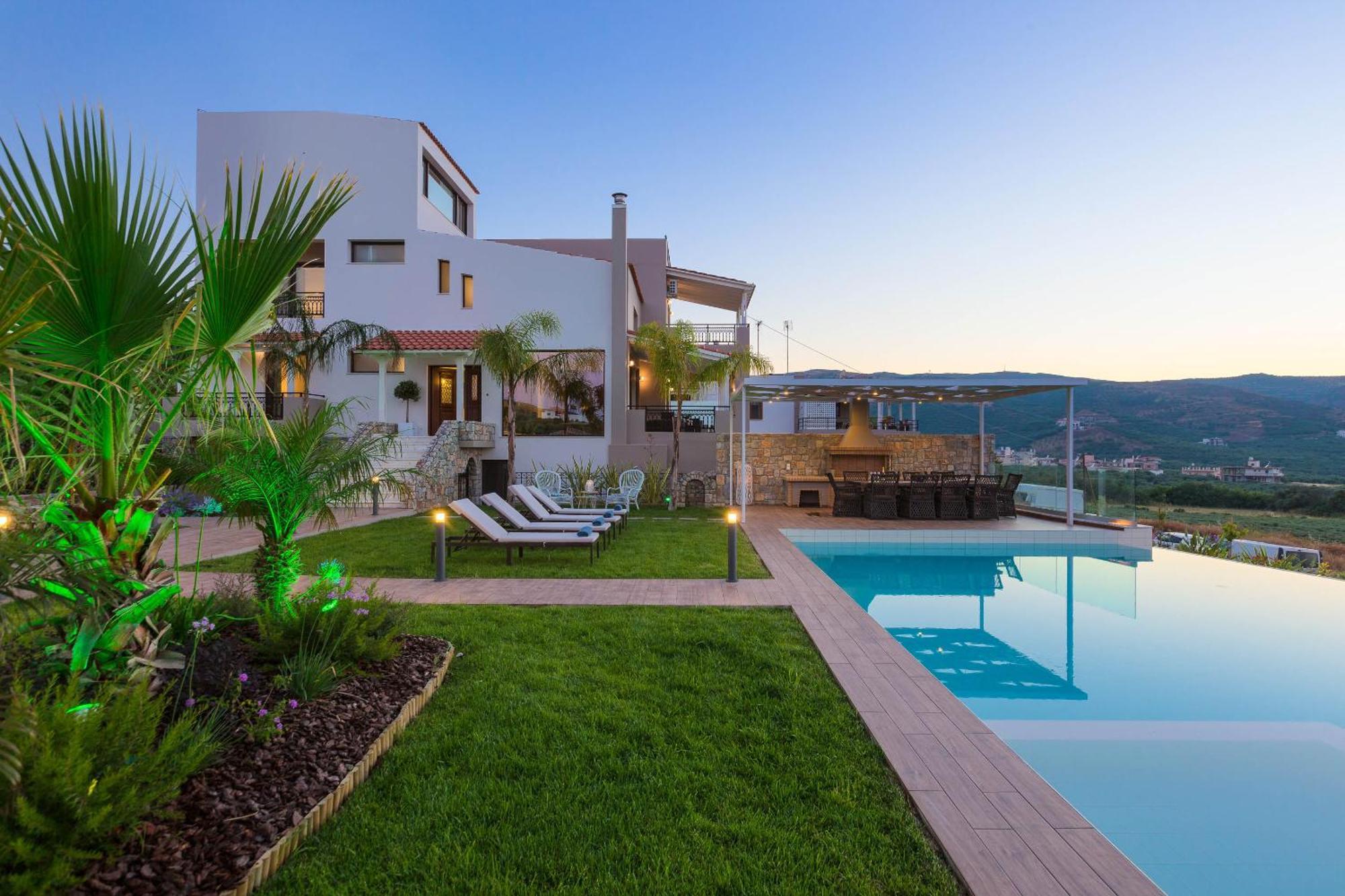 Villa Anemeli - Luxury Pool Villa With Gorgeous Seaview Kíssamos Buitenkant foto