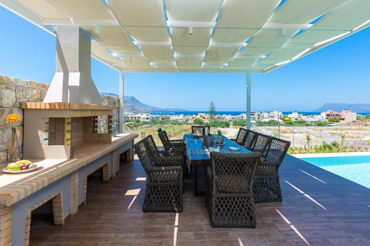 Villa Anemeli - Luxury Pool Villa With Gorgeous Seaview Kíssamos Buitenkant foto