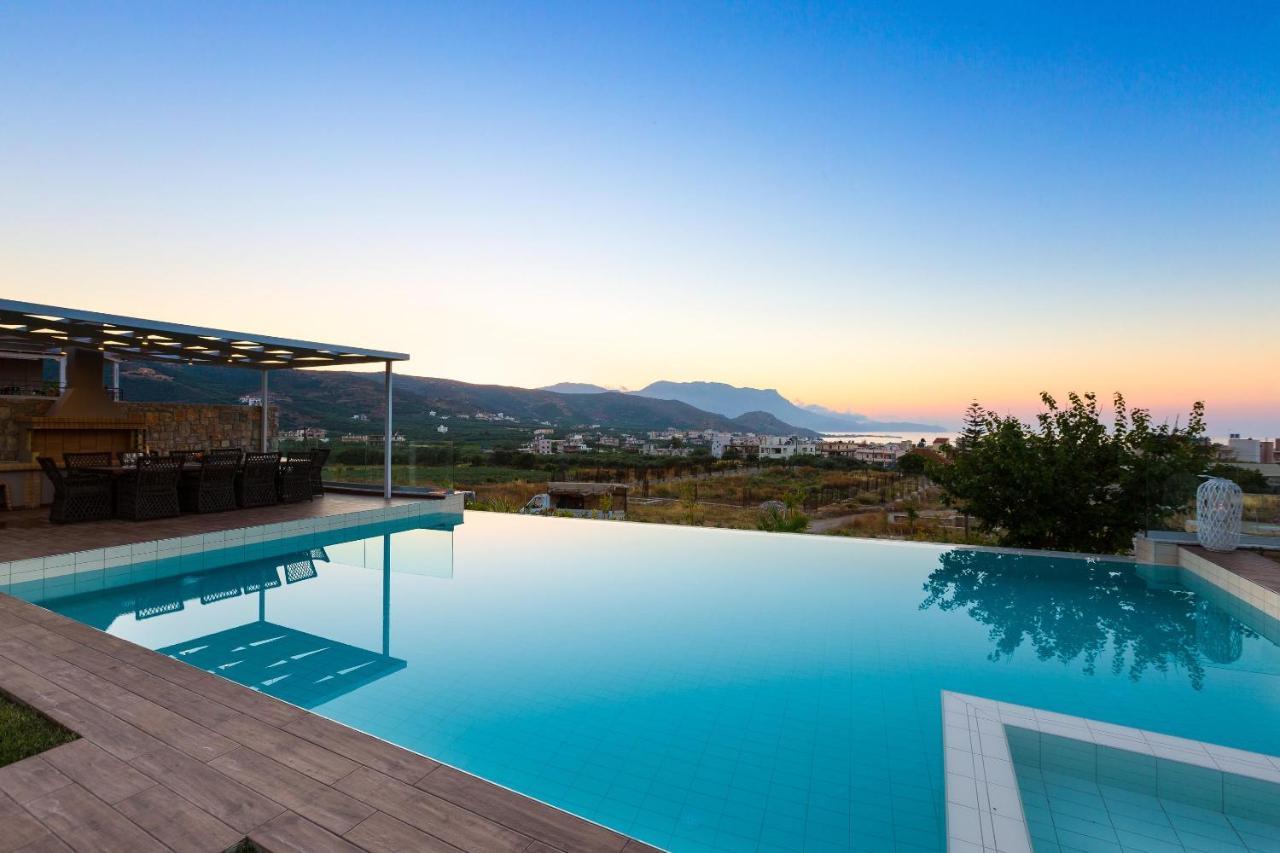 Villa Anemeli - Luxury Pool Villa With Gorgeous Seaview Kíssamos Buitenkant foto